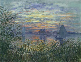 Cuadro de Oscar-Claude Monet - Puesta de sol en el Sena