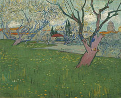 Cuadro de Vincent Willem van Gogh  - Huertas en flor, vista de Arles