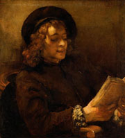 Cuadro de Rembrandt Harmenszoon van Rijn  - Titus van Rijn, el hijo del artista, Lectura