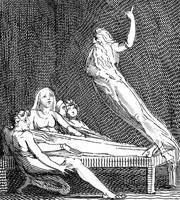 Cuadro de William Blake  - El miedo y la esperanza son - Visión