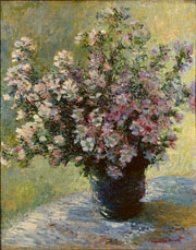 Cuadro de Oscar-Claude Monet - Jarrón de Flores de Malva
