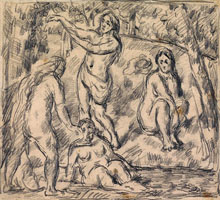 Cuadro de Paul Cézanne - Estudio de cuatro mujeres de baño