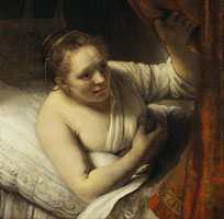 Cuadro de Rembrandt Harmenszoon van Rijn  - Una mujer en la cama