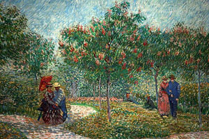 Cuadro de Vincent Willem van Gogh  - Parejas en el Parque Voyer d'Argenson en Asnières