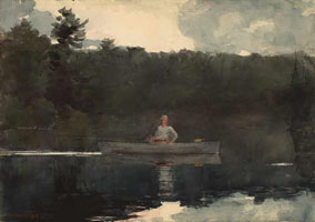Cuadro de Homer winslow - El solitario pescador
