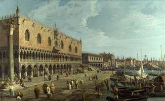 Cuadro de Giovanni Antonio Canal -  Palacio de Doge y la Riva degli Schiavoni