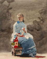 Cuadro de Homer winslow - Mujer, Costura