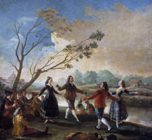 Cuadro de Francisco de Goya y Lucientes - Baile a orillas del Manzanares 