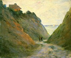 Cuadro de Oscar-Claude Monet - El Camino hundido en el Acantilado a Varangeville