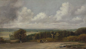 Cuadro de John Constable - Escena de arado en Suffolk