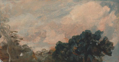 Cuadro de John Constable - Estudio de nubes con árboles