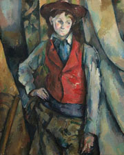 Cuadro de Paul Cézanne - El Muchacho en un Chaleco Rojo