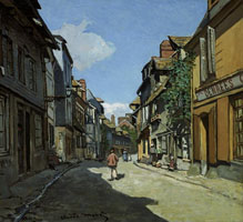 Cuadro de Oscar-Claude Monet - Calle de Honfleur Bavole