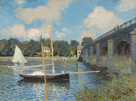 Cuadro de Oscar-Claude Monet - El Puente en Argenteuil