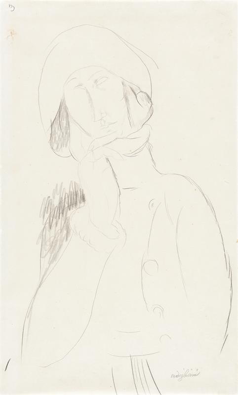 Cuadro de Amedeo Modigliani - Portrait of a Woman (circa 1919)