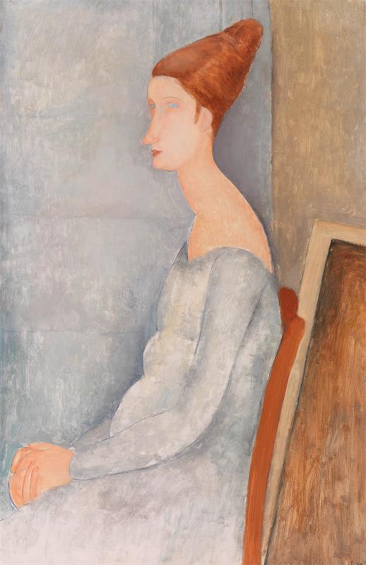 Cuadro de Amedeo Modigliani - Portrait of Jeanne Hébuterne (1918)
