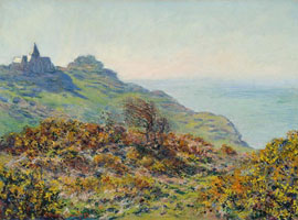 Cuadro de Oscar-Claude Monet - La Iglesia en Varengeville y la Garganta de Les Moutiers