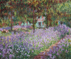 Cuadro de Oscar-Claude Monet - Iris en el jardín de Monet