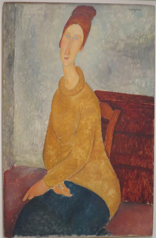 Cuadro de Amedeo Modigliani - Jeanne Hébuterne in yellow sweater (1918)