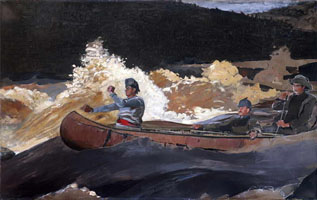 Cuadro de Homer winslow - Shooting the Rapids, Río Saguenay