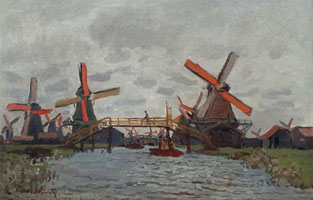 Cuadro de Oscar-Claude Monet - Molinos de Viento cerca de Zaandam