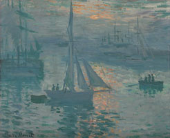 Cuadro de Oscar-Claude Monet - Salida del sol, el mar