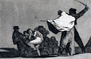Cuadro de Francisco de Goya y Lucientes - Disparate conocido. ¡Qué guerrero!