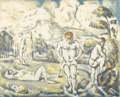 Cuadro de Paul Cézanne - Los bañistas II