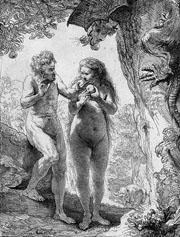 Cuadro de Rembrandt Harmenszoon van Rijn  - Adán y Eva