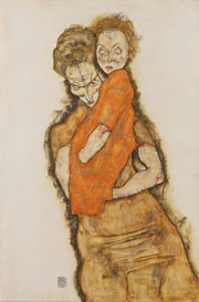 Cuadro de Egon Leo Adolf Schiele - La madre y el niño