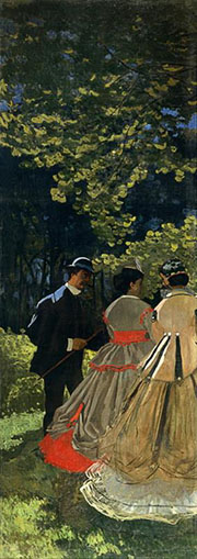 Cuadro de Oscar-Claude Monet - Desayuno sobre la hierba, el panel izquierdo