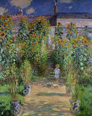 Cuadro de Oscar-Claude Monet - Jardín de Monet en Vetheuil