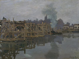 Cuadro de Oscar-Claude Monet - El Puente Bajo Reparación