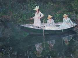 Cuadro de Oscar-Claude Monet - En el barco noruego en Giverny