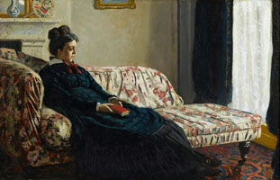 Cuadro de Oscar-Claude Monet - La meditación, la señora Monet sentado en un sofá
