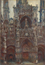 Cuadro de Oscar-Claude Monet - La catedral de Rouen, El Portal, armonía en Brown