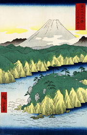 Cuadro de Utagawa Hiroshige - El lago en Hakone