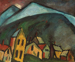 Cuadro de Alexej von Jawlensky - Pisaje de montaña con casas