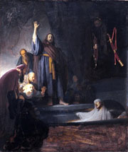 Cuadro de Rembrandt Harmenszoon van Rijn  - La Resurrección de Lázaro