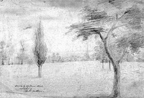 Cuadro de William Blake  - Paisaje con Spire