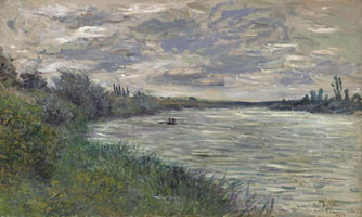 Cuadro de Oscar-Claude Monet - El Sena cerca de Vetheuil clima tempestuoso