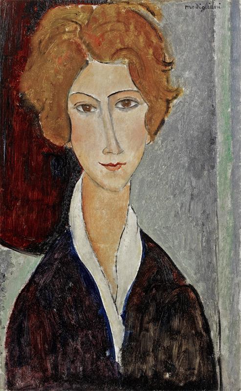 Cuadro de Amedeo Modigliani - Portrait De Femme (C. 1917