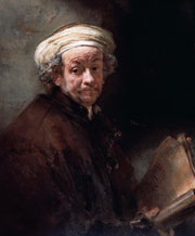 Cuadro de Rembrandt Harmenszoon van Rijn  - Autorretrato como el apóstol Pablo