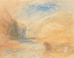 Cuadro de Joseph Mallord William Turner - Paisaje de montaña con el lago
