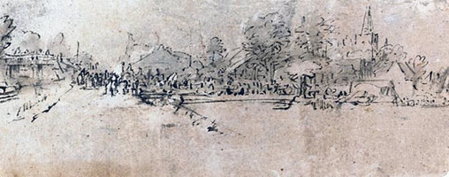 Cuadro de Rembrandt Harmenszoon van Rijn  - Vista de Diemen