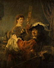 Cuadro de Rembrandt Harmenszoon van Rijn  - Rembrandt y Saskia en la parábola del hijo pródigo