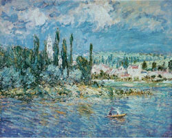 Cuadro de Oscar-Claude Monet - Paisaje con Tormenta