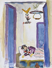 Cuadro de August Macke - Mujer en un diván