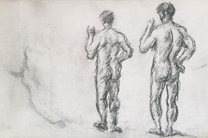 Cuadro de Paul Cézanne - Bañista masculino; Atlas de Puget
