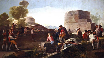 Cuadro de Francisco de Goya y Lucientes - El juego de pelota a pala 